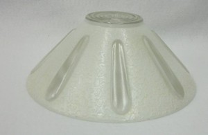 Details About Vintage Glass Ceiling Light Cover Textured With Clear Glass Windows