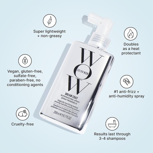 Color Wow Dream Coat Supernatural Spray Anti-Frizz Anti-Humidity 6.7 oz/200mL - Picture 2 of 6
