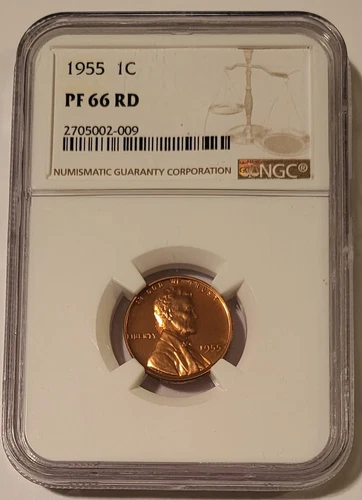 1955 Lincoln Wheat Cent Proof PF66 RED NGC