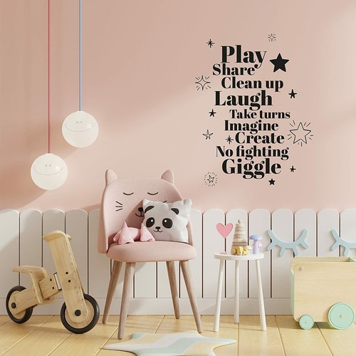 Imagine Create Zitat Spielzimmer Kinder Vinyl Kunst Aufkleber für Spielhaus Wandtattoo - Bild 1 von 6