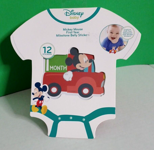 NEW Disney Baby Mickey Mouse First Year Milestone Belly Stickers for Photos - Picture 2 of 6