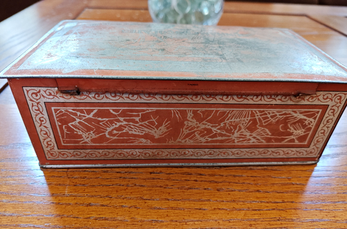 Antique 1920’s DUNHAM CHOCOLATES Company Metal Tin Chocolate Candy Box RARE - Picture 10 of 14