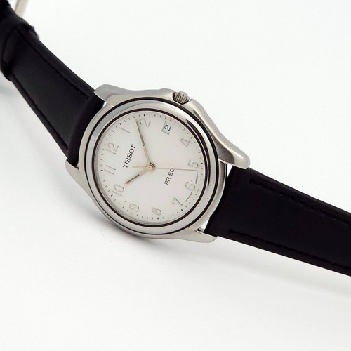 Tissot PR50 J176/276 weißes Zifferblatt silber Datum runde Uhr 37 mm aus Japan BNB - Bild 6 von 10