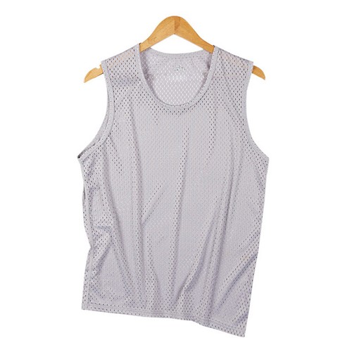 Herren ärmelloses Netz Top Trägershirt T-Shirt durchsichtig Sport schnelltrocknend Trägertop - Bild 11 von 21