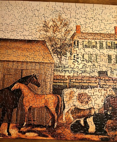 Vintage 1973 Springbock Puzzle The Barnyard 400PZL4043 vollständig - Bild 12 von 15