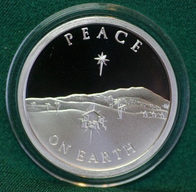 2013 PEACE ON EARTH// SANTA SLAVE 1OZ /"CHRISTMAS SPECIAL/" SILVER BULLET SHIELD