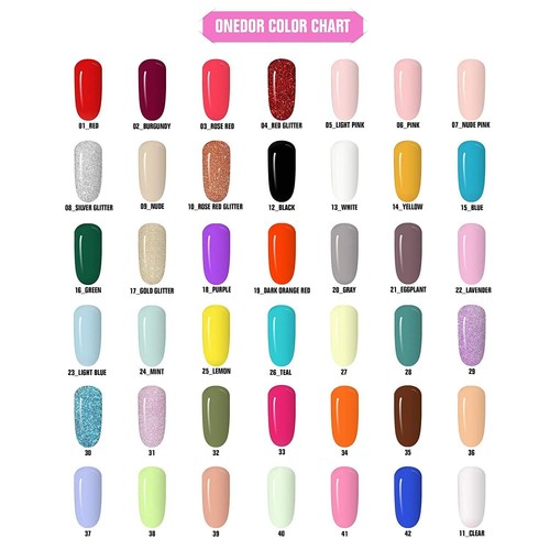 OneDor Nail Dip Powder Acrylic Color Pigment Pro Collection System (6PC,12PC) - Picture 20 of 22