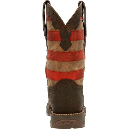 Durango Men's Rebel Vintage Flag Dark Brown Western Boots DDB0328 - Picture 3 of 7