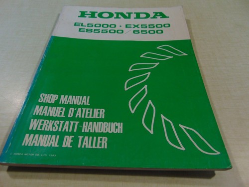 Werkstatthandbuch STROMAGGREGAT HONDA EL5000 EX5500 ES5500 6500 1983