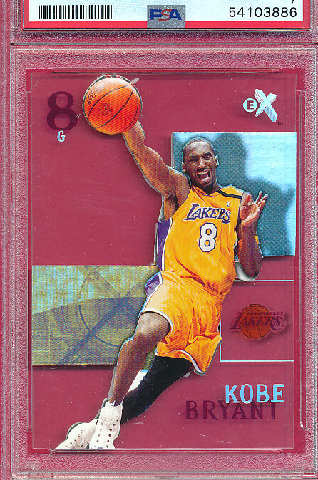 CLEAR SEE-THRU PSA 7 NM KOBE 2003 FLEER E-X #9 BRYANT GRADED
