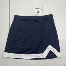 Champion Navy Blue White Heritage Cheer Skirt Youth Girls Large New