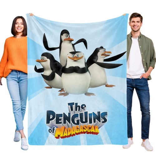 The Penguins of Madagascar Blanket Soft Bed Sofa Couch Throw Birthday Gift - Picture 9 of 11