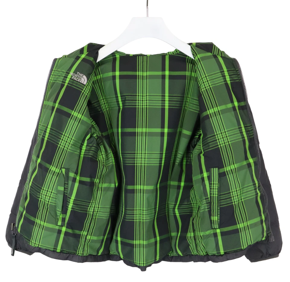 THE NORTH FACE 550 Jacket Boy's MEDIUM Hooded Down Filled Quilted Reversible - Image 4 of 4