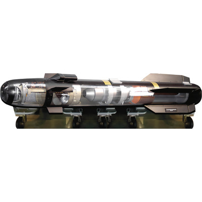 H37027 Lockheed Martin AGM-114M Hellfire II Missile To Scale 64inch Cardboard Cu