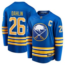 Men's Fanatics Rasmus Dahlin Royal Buffalo Sabres Home Captain Patch Breakaway