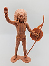 Vintage 1960s Marx 6" Indian Chief with Spear. Fully Intact f14