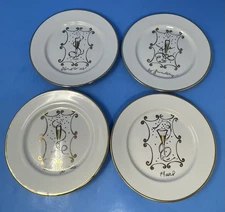 Design by Rosanna Made in Italy Set of 4 Salad Plates Champagne Celebrate