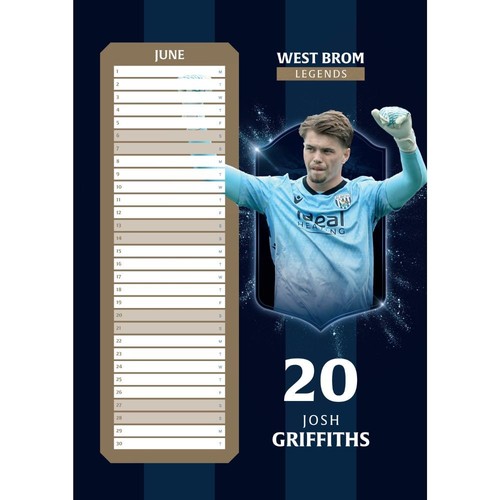 Kalender 2025 Fußball Monatsansicht A3 Kalender Footie Fan offizielles Produkt - Bild 128 von 138