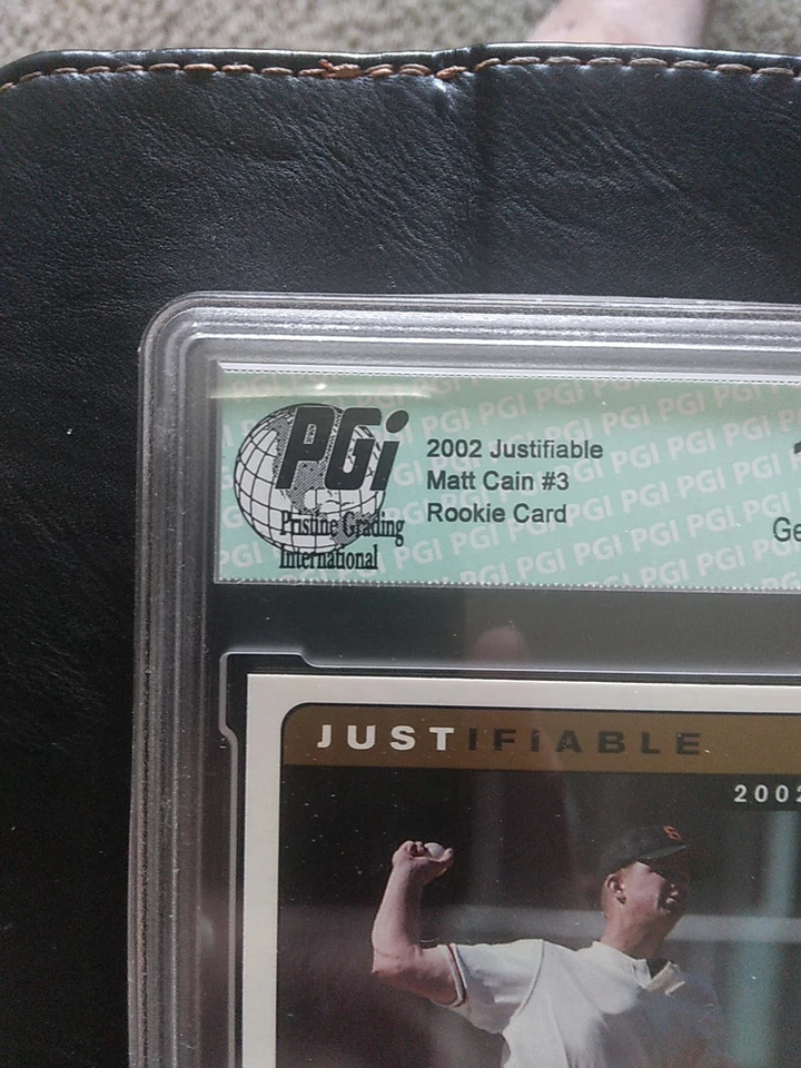 2002 JUSTIFIABLE Matt Cain Just Minors Graded 10 Gem Mint - Image 3 of 4