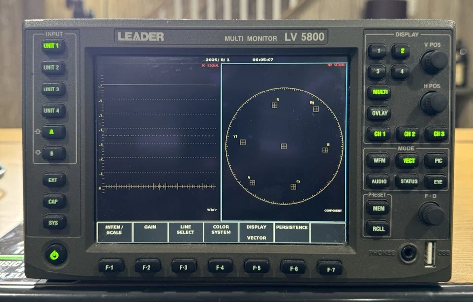 Leader LV5800 HD/SD-SDI Multi-Monitor with SDI & AES Input & DVI Output Modules - Image 3 of 4