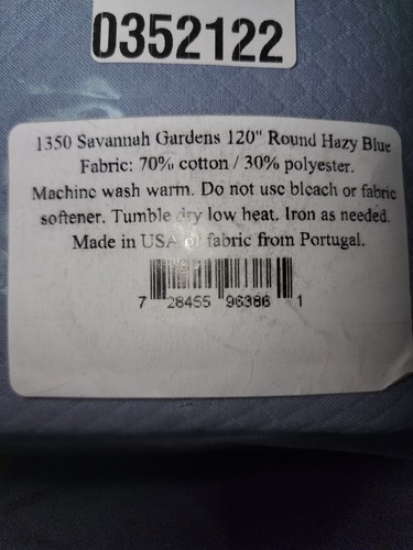 Matouk Savannah Gardens 120" rund hazy blue - Bild 4 von 4