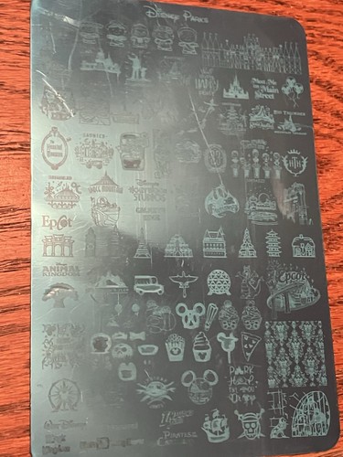 Disney Parks Custom Nail Art Stamping Plate Metal Icons Rides Snacks Neu - Bild 2 von 7