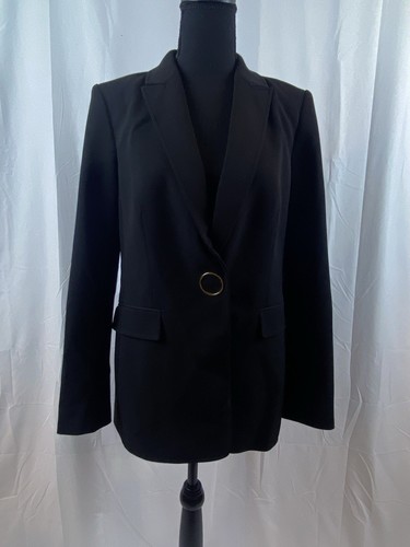 Calvin Klein Damen-Blazer Größe 10 schwarz Kunsttasche Business Karriere - Bild 8 von 9