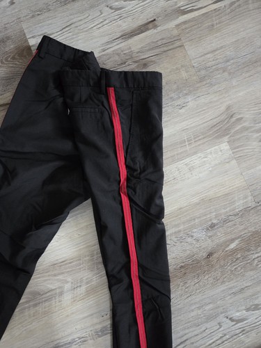 Lanvin Red Side Stripe Black Dress Pants Mens Sz 46 - Picture 7 of 10
