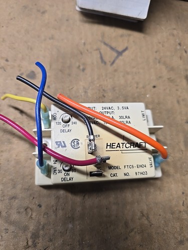 Heatcraft FTC5-EH04 Fan timer Lennox 97H03 - Picture 3 of 6