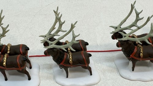 DEPT 56 Heritage Village Schlitten und acht kleine Rentiere 5611-1 Santa Weihnachten - Bild 5 von 15