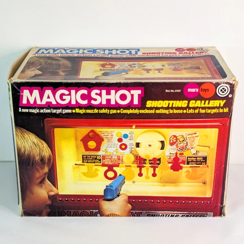 Vintage 1970s MARX Magic Shot Shooting Gallery Complete Toy Arcade Game Working