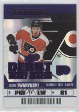 2019 Credentials Debut Ticket Access Purple /10 Carsen Twarynski #61 Rookie RC