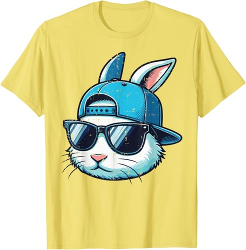 Easter Bunny Face Baseball Cap Sunglasses Rabbit Boys Kids T-Shirt Hoodie - Picture 10 of 18