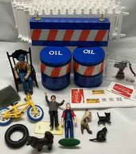 Model Railroad Junk Drawer Accessory 20+ Figure Fence Cat Barrier Coke Stickers