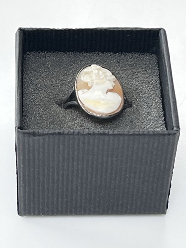 Anillo camafeo y plata vintage talla P - Imagen 12 de 13