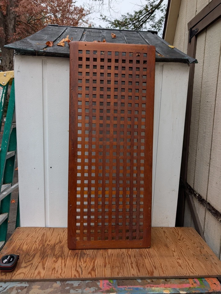 Cubierta escotilla vintage náutica de teca o caoba 19 1/2" x 46 1/2" X 3/4" Foto 4 de 4