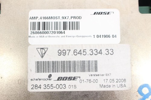 06-08 Porsche CAYMAN 2.7L Bose Radio Amplificador 99764533433 - Imagen 7 de 12