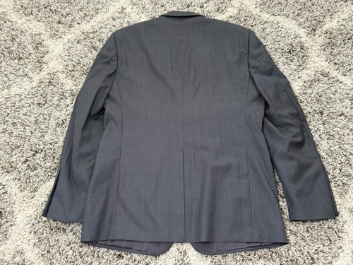 Jos A Bank Signature Gold Men’s 2 Piece 100% Wool Suit Gray Track Stripe 43L 37W - Picture 15 of 21