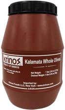 Krinos Whole Kalamata Jumbo Olives 4.4 lb