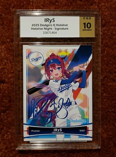*IRyS* 2025 Dodgers X Hololive HOLIVE NIGHT Signature *CGS 10* GEM MINT