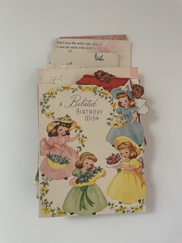 Vintage Greeting Cards Lot Of 37 Birthday Anniversary Graduation