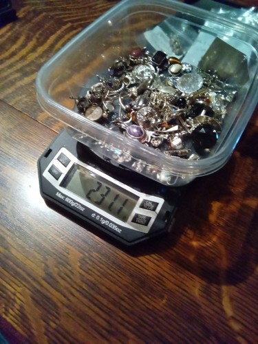 Vintage 256.6 Gram Sterling Silver 925 Jewelry Lot Wear Repair Scrap 1 90% Coin