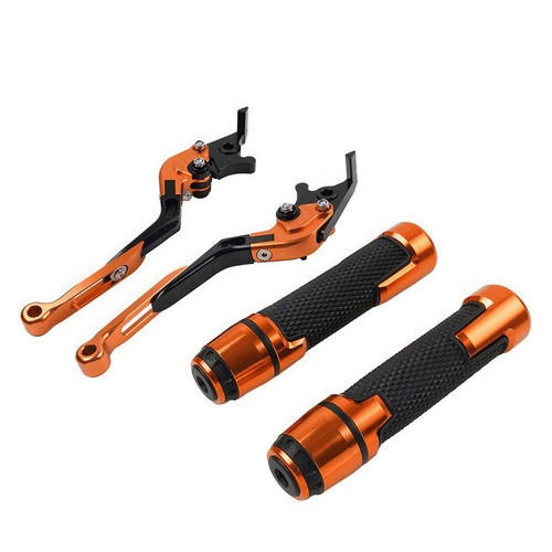 Klappbare Kupplungshebel Bremsehebel Lenkergriffe Sets für DAYTONA 675 R Orange - Picture 9 of 10