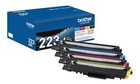 GENUINE BROTHER TN-2234PK  BLACK-CYAN-MAGENTA-YELLOW TONER TN223 SEALED NEW BOX
