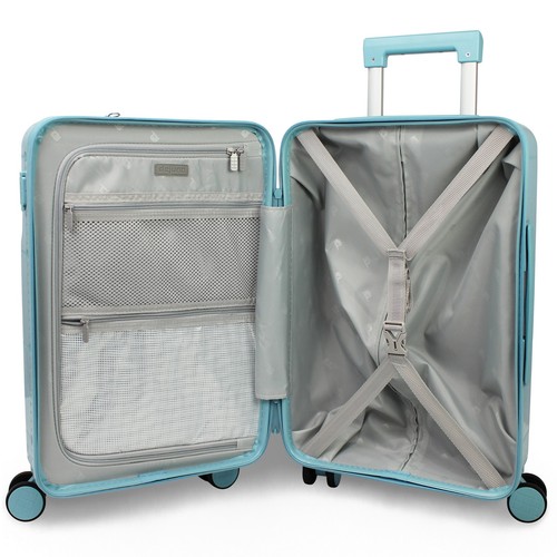 World Traveler Dejuno Avery Smart 20" Carry-On Luggage with USB Ports - Glacier - Picture 7 of 8