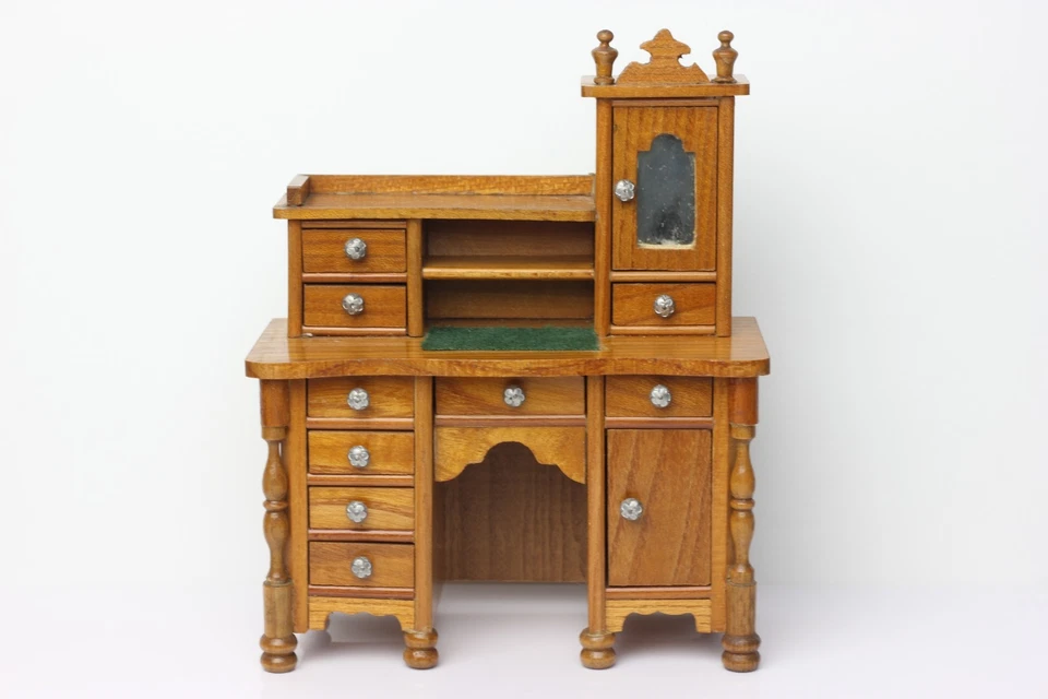 Antiga escrivaninha alemã Schneegas Walterhausen miniatura 1:12 1890 - Imagem 2 de 4