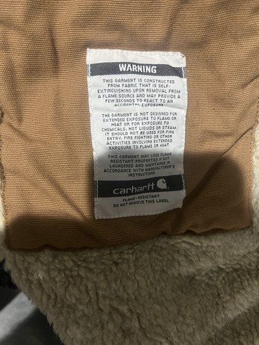 Carhartt Flame Resistant Mens Cat 4 Duck Sherpa Lined Mock Neck Vest Size 4XL - Picture 5 of 7