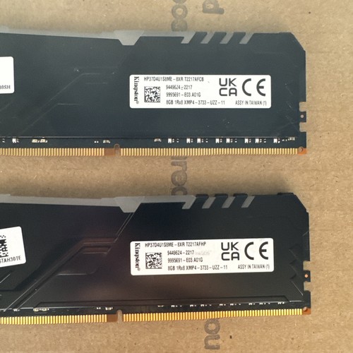 HP Kingston 2X8GB 16GB DDR4 3733MHz Desktop HP37D4U1S8ME-8XR PC4-29800 XMP RGB - Afbeelding 3 van 5