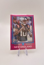 Drake Maye 2024 Topps Chrome 1974 Pink Refractor Parallel Rookie Card