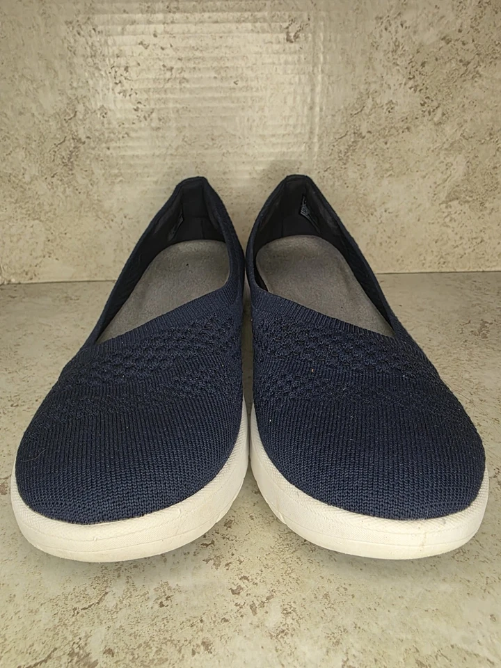 Zapatos sin cordones Clarks Cloudsteppers Adella Moon tejidos talla 9M cómodos informales mocasines Foto 2 de 4